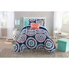 063108758808 Mainstays Navy Medallion Bed In Full