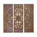 7586477 14474 Benzara Astounding Set Of 3 Wood Mirror Wall Panel 48 X 758647144747