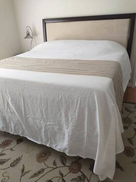 521071 1888 Mills King Decorative Top Sheet With Brown And Beige Stripes 114 X 120 In
