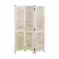 20444 Benzara 3 Panel White Screen Wood 837303204442