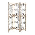 20445 Screen Metal Benzara 3 Wood Panel