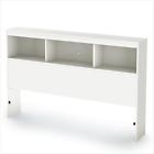 3260093 South Pure Bookcase Sparkling White Headboard Shore