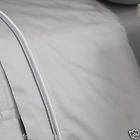350-thread Flat Sheet Hugo Boos Boss Bedding Windsor Grey King 112 X 102 In 734737288799