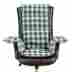 35257 Collections Etc Plaid Cozy Chair Cushion