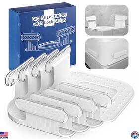 B0f1d63vqs 3m Bed Sheet Holders Straps - Secure Fitted Sheets Corner Clips Tight Fit