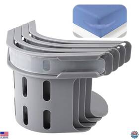 B0f4l3t7w5 3m Heavy-duty Sheet Holders Secure Mattress Straps Fits All Sizes 4 Pcs Grey