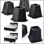 2990 4-count Simplify Bed Riser With Wheel Caster Indent Silicone Grip Bottom Legs 6 Inch Home 633125173849