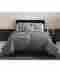 Dmi-4cs-quen-in-gv 4-piece Victoria Classics Ruched Oversized Comforter Set Gray Q 735732904073