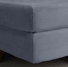 414232580009 Restoration Hardware Textured Linen Cover Twin Blue