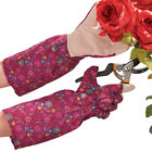 42499 Collections Etc Womens Long Floral Print Gardening Gloves Faux Leather