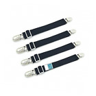 4348020413 Aurize Adjustable Bed Sheet Straps Suspenders Fasteners Black 651721674775