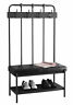 4512822774961 Homeroots Living Room Charcoal Metal Foam Leather Look
