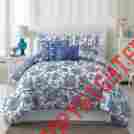 Jrn-5qt-king-in-bl 5-piece Victoria Classics New Jordin Reversible Quilt Set Blue K 735732945083
