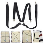 5060492199847 Unbranded Sheet Straps Four Black Suspender Crisscross Adjustable