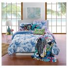 51694138 Hot Now New White Blue Palm Flower Quilt 783048999283