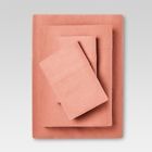 52218186 Threshold New Flannel Sheet Set King Honey Peach 490622611362