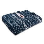 53590599 Biddeford Blankets New Microplush Electric Throw Navy 657812161261