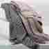 5945377 Berkshire Blanket Houndstooth Chenille Throw Brown White 791551264712