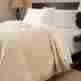 66a-25801 Bedford Home Solid Color Bed Quilt Twin Ivory Quilts 886511525801
