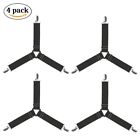 76253 Adjustable Bed Sheet Fasteners Suspenders Elastic Strap Metal 689413476253