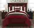 Esx-8cs-quen-in-rd 8-piece Victoria Classics Regatta Pintucked Comforter Set Queen Red 735732895685
