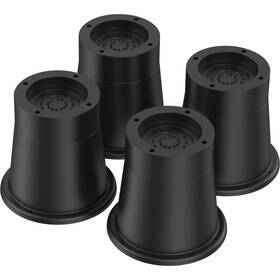 Abizarch 204k002c44v326gg40491 4 Pack Bed Risers 3.3 Inch Adjustable Groups And 1 Set Black