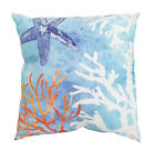 4p45189b Accent White Deep Seahorse Coral Cushioned Pillow