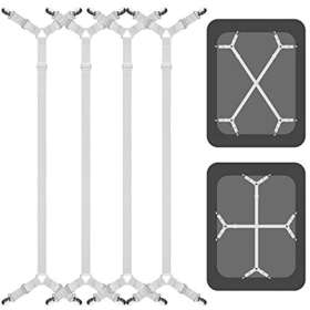 Pcs2 Aced Cor 770619844073 Bed Sheet Suspenders 4 Sets Adjustable Holder Straps Fitted She