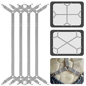 Pcs2 Aced Cor 770619844660 Bed Sheet Suspenders 4 Sets Adjustable Holder Straps Fitted Sh