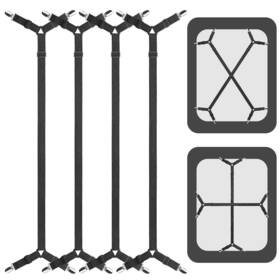Aced Cor 779283418290 Bed Sheet Suspenders Adjustable Straps For Twin Full Queen King Sheets 4pcs