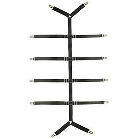 Ygjz-231 Acoser Bed Sheet Straps Adjustable Crisscross Clips Suspenders To Keep Black