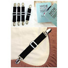 Adjustable Bed Sheet Fasteners Suspenders Set Of 4 Black Sale 0885620467613