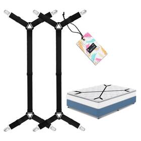 Aidaplay 733506506003 Nonslip Bed Sheet Straps 2 Pcs Adjustable Extended Fasteners Fitted