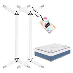 Aidaplay 733506506010 Nonslip Bed Sheet Straps 2 Pcs Adjustable Extended Fasteners Fitted
