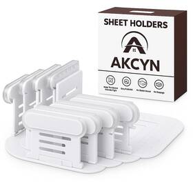 Akcyn 696168663401 Bed Sheet Holders For Corners 4-pack Suspenders And Sheets Holder Stro