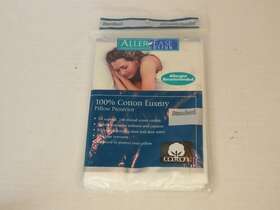 Aller-ease 022415063272 Allerease Cotton Allergy Protection Pillow Protector - Standard 240 Thread