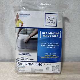 31688 Allstar Innovations Better Bedder Bed Headband Tuck Fitted Flat Sheets Easy Storage California King