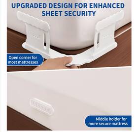 Alwenid 883951835101 Bed Sheet Holder With Slide Lock 4-pack Heavy Duty Fitted Grippers