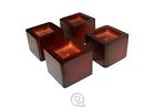 Amazon Solid Wood Bed Risers Table Furniture Lifts Storage 3.5 Tall Mahogany Finish 049412598040
