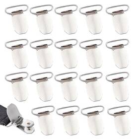 Arrerr Ae-342 25 Pack Mens Suspender Clips Replacement 1 Inch Bed Sheet Straps Clamps