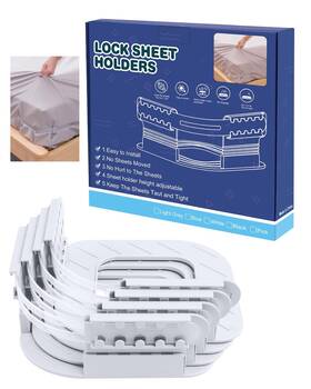 Assrect 752166889462 4-pack Bed Sheet Holders For Corners With Mattress Straps Locks Fo