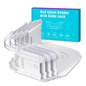 Aukclax 762483443025 Bed Sheet Holders For Corners Fitted Holder Keep Sheets Firm Tight 4