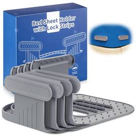 Aukclax 769092052938 Bed Sheet Holder With Lock Strips Open Corner Heavy Duty Bedsheet Clips