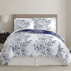 Bag Leaf Piece Navy Bed White 8 Set