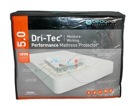 Bedgear Performance 812807010737 Dri-tec 5.0 Queen Mattress Protector Waterproof 18 Inch Deep