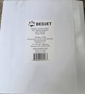 Bedjet Bjqueenair2 Cloud Sheet Dual Zone Queen Size Bed Clip Model