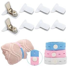 Belle&beau 787353231748 8 Pack Padded Comforter Clips Duvet White Blanket Fastener