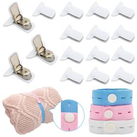 Belle&beau 787353231755 16 Pack Padded Comforter Clips Duvet White Blanket Fastene