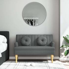 Bench Dark Gray Fabric 721012198364 100% Polyester Plywood Solid Rubber Wood