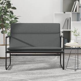 Bench Dark Grey Fabric Rectangular Modern Loveseat 720845675585